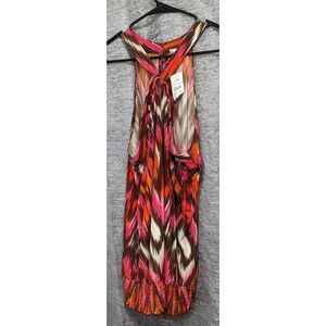 Cato Women's Dressy Tank Top‎ Brown/Pink/White/Orange Plus 14/16W. NWT